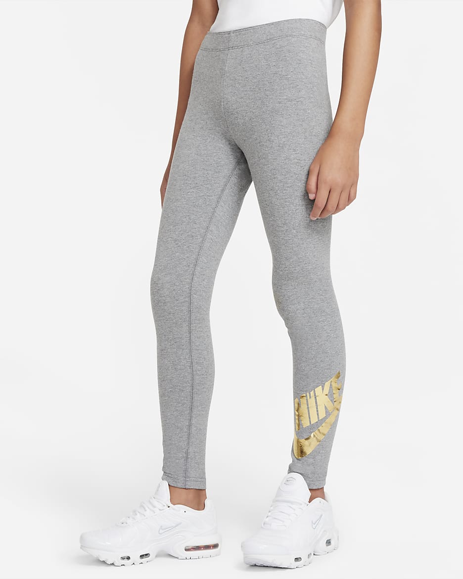 Nike gold metallic leggings best sale